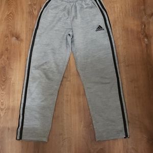 Adidas boys gray track pants
